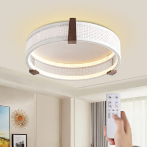 Modern Round Rattan LED Ceiling Light